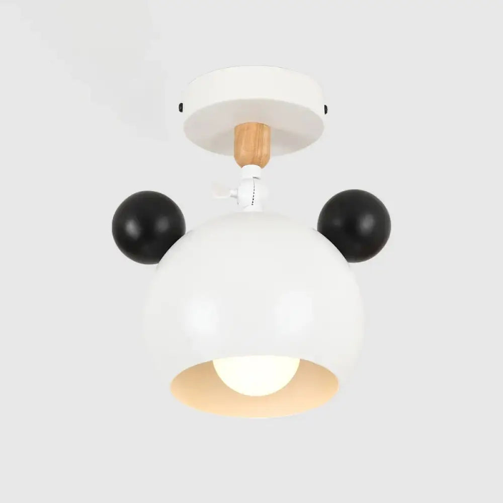 Moderne Loftlampe med Elegant Træ-Jern Design Børnelamper Tech Butik Hvid