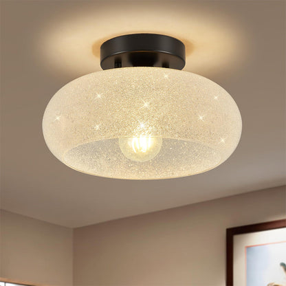 Moderne Loftlampe med Glas og Halvmontering Loftlamper Tech Butik