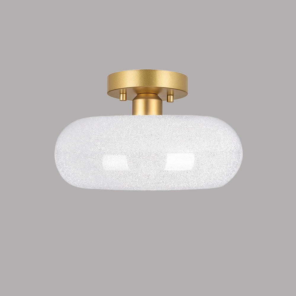 Moderne Loftlampe med Glas og Halvmontering Loftlamper Tech Butik