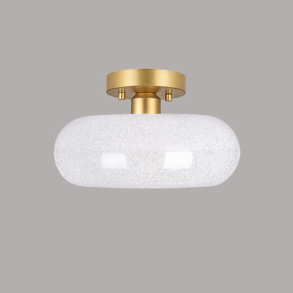 Moderne Loftlampe med Glas og Halvmontering Loftlamper Tech Butik