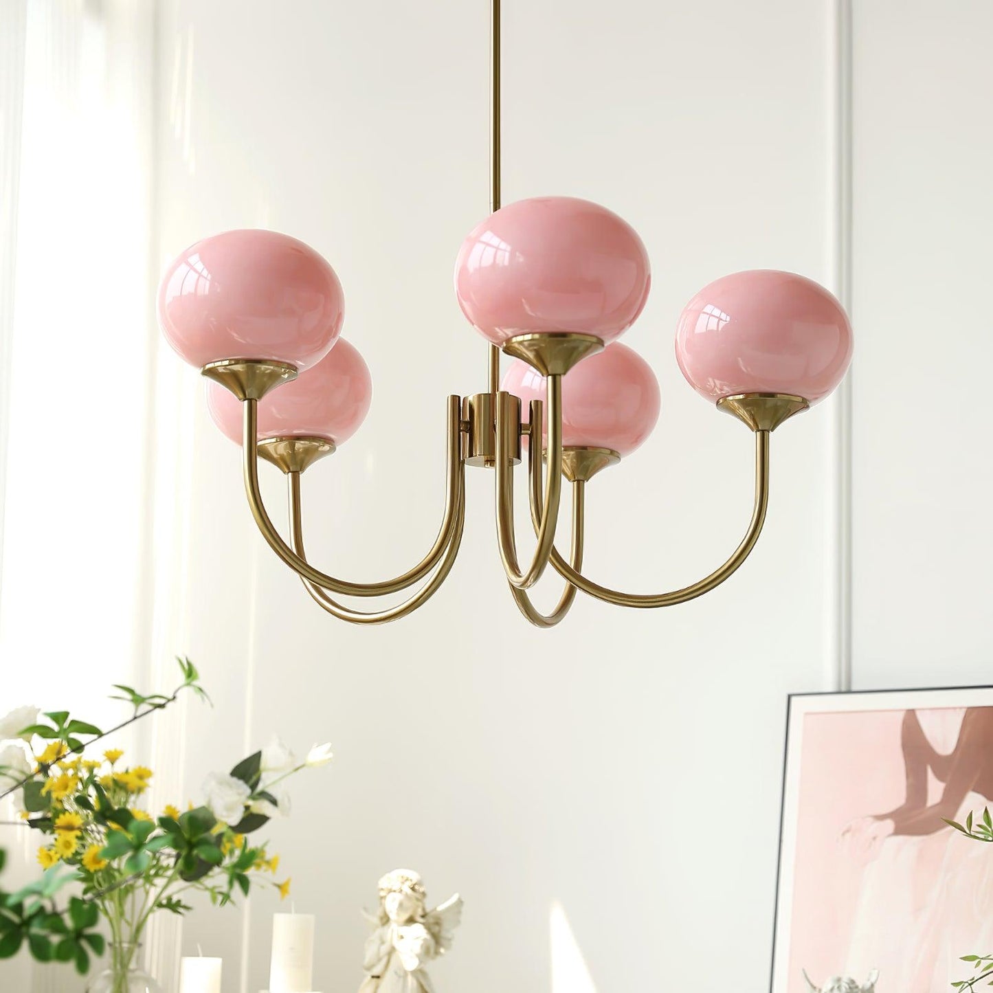 Moderne Loftlampe med Kunstneriske Glasskærme Pendellampe Tech Butik