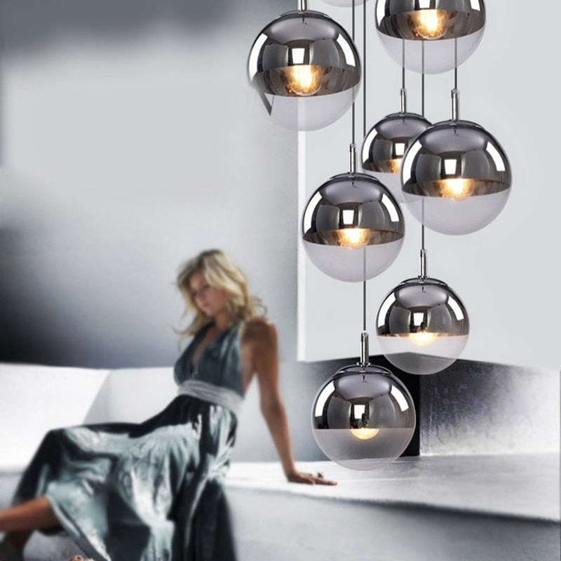 Moderne Loftlampe med Hængende Kugler Hængelamper Tech Butik
