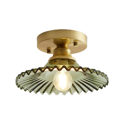 Flared Semi Flush Loftlampe – Industriel Elegance til Moderne Interiører Belysning Tech Butik Grøn
