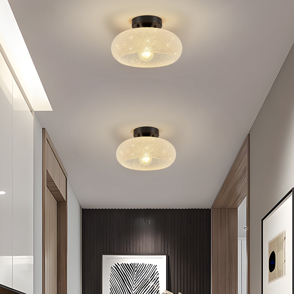 Moderne Loftlys med Glas – Elegant Semi-Flush Armatur til Stue og Soveværelse Belysning Tech Butik