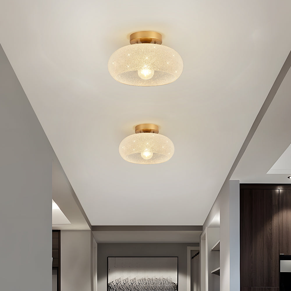 Moderne Loftlys med Glas – Elegant Semi-Flush Armatur til Stue og Soveværelse Belysning Tech Butik