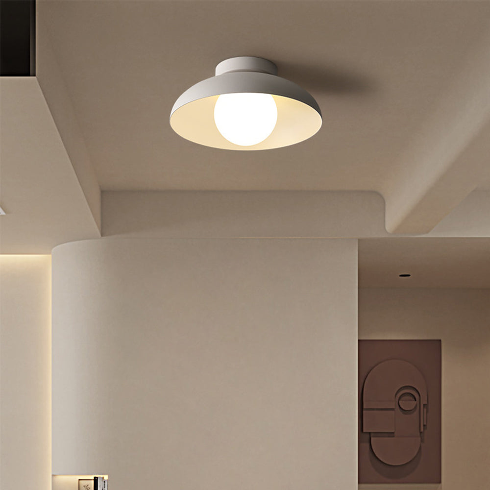 Loftlampe med Moderne Hvid Kuppel-Skærm Belysning Tech Butik