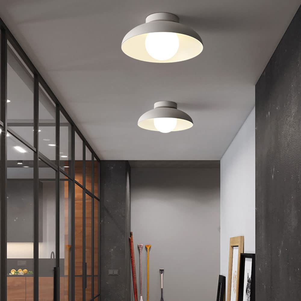 Loftlampe med Moderne Hvid Kuppel-Skærm Belysning Tech Butik