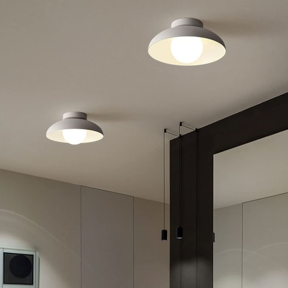 Loftlampe med Moderne Hvid Kuppel-Skærm Belysning Tech Butik