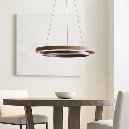 Moderne Loftlysekrone med Dobbeltring og Blødt LED-Lys Hængende lampe Tech Butik
