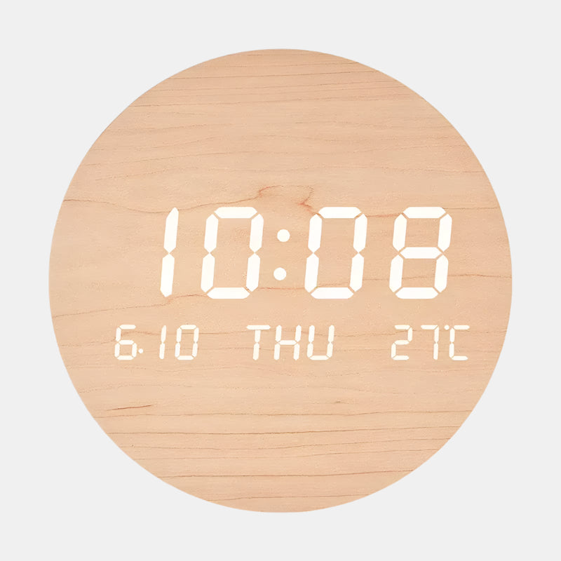 Moderne Minimalistisk LED Vægur til Stilrene Hjem Ure Tech Butik Træ