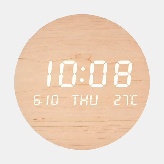 Moderne Minimalistisk LED Vægur til Stilrene Hjem Ure Tech Butik Træ