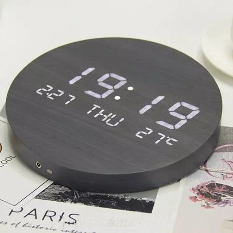 Moderne Minimalistisk LED Vægur til Stilrene Hjem Ure Tech Butik Sort