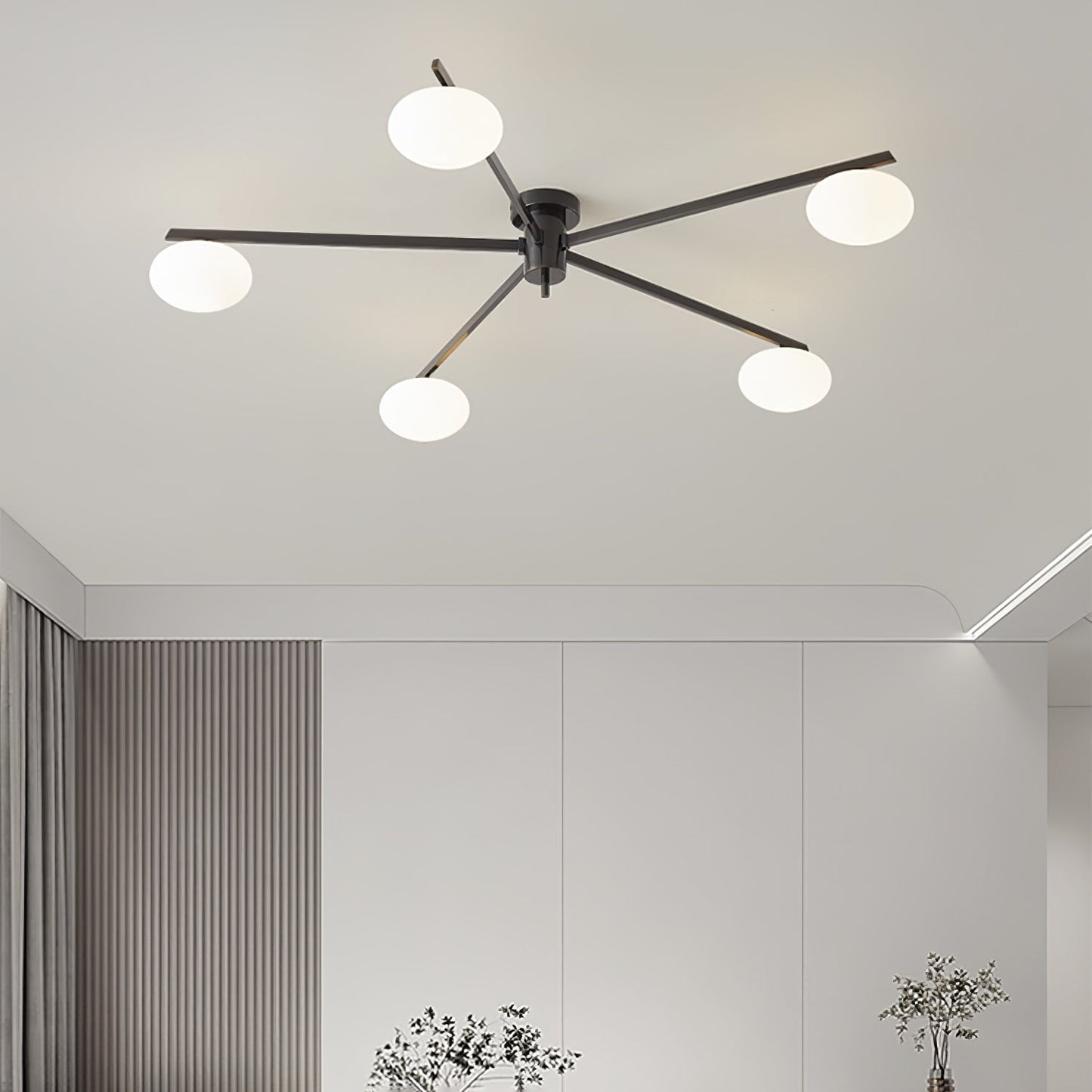 Moderne Minimalistisk Loftlampe med Elegante Ovale Pærer Loftslampe Tech Butik