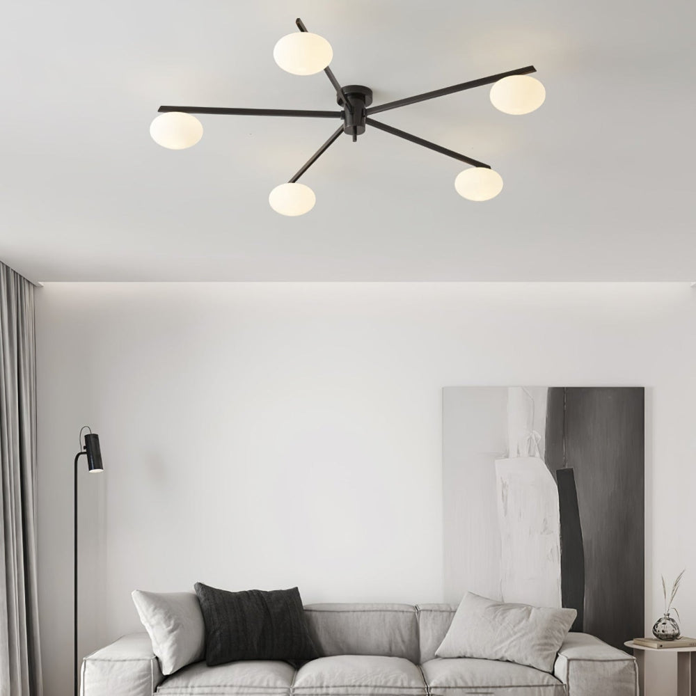 Moderne Minimalistisk Loftlampe med Elegante Ovale Pærer Loftslampe Tech Butik