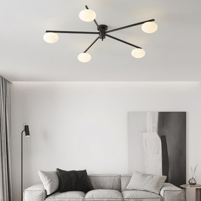 Moderne Minimalistisk Loftlampe med Elegante Ovale Pærer Loftslampe Tech Butik