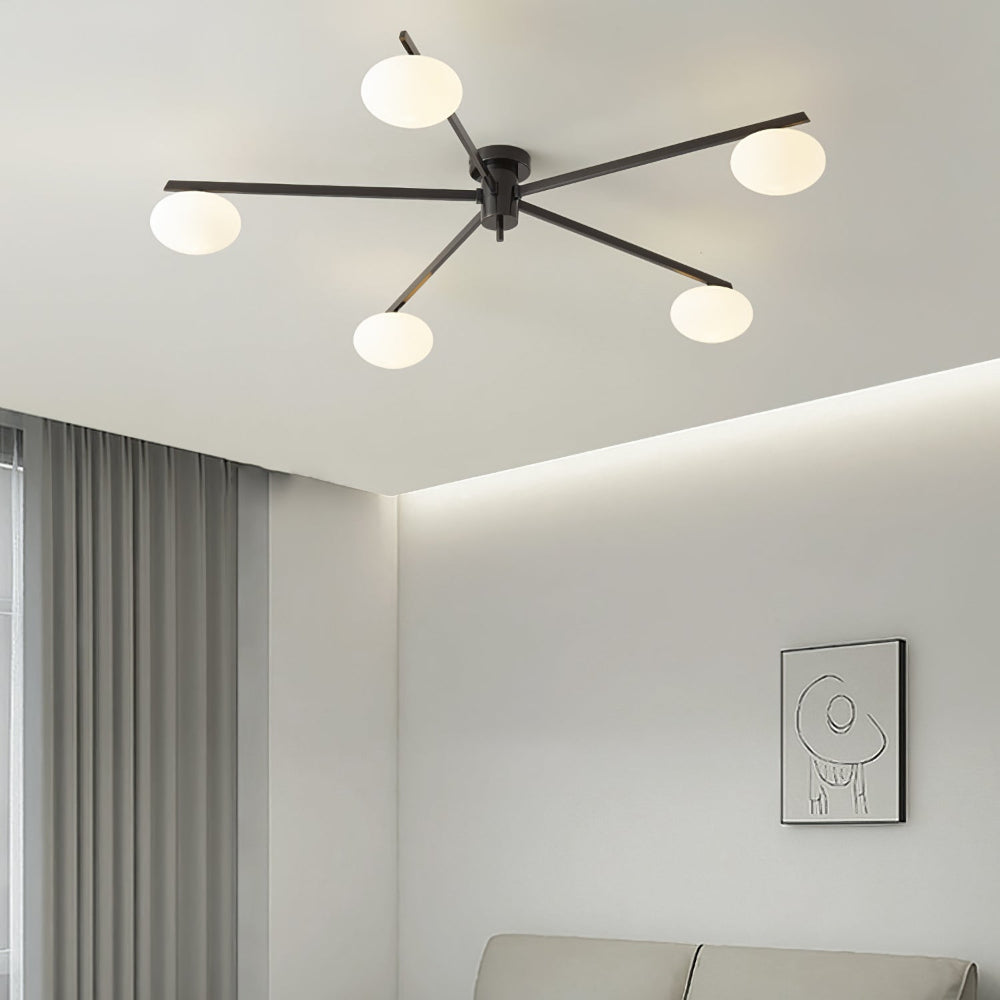 Moderne Minimalistisk Loftlampe med Elegante Ovale Pærer Loftslampe Tech Butik
