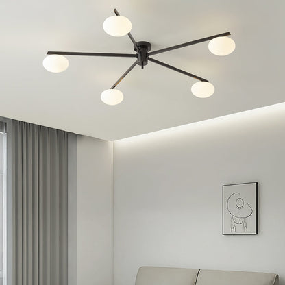 Moderne Minimalistisk Loftlampe med Elegante Ovale Pærer Loftslampe Tech Butik