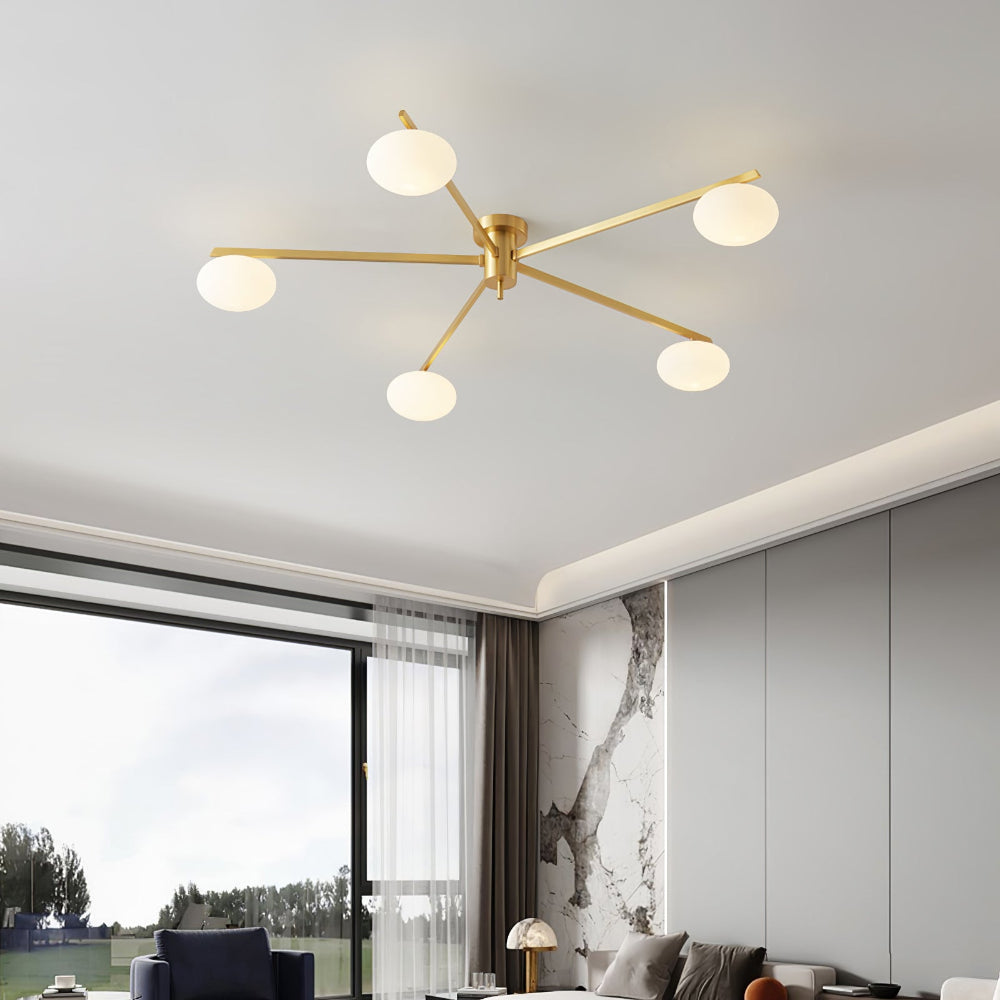Moderne Minimalistisk Loftlampe med Elegante Ovale Pærer Loftslampe Tech Butik