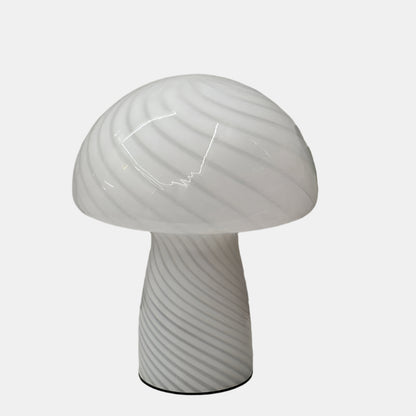 Moderne Minimalistisk Svampebordslampe i Glas til Stemningsbelysning Børnelamper Tech Butik Hvid