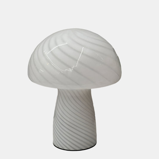 Moderne Minimalistisk Svampebordslampe i Glas til Stemningsbelysning Børnelamper Tech Butik Hvid