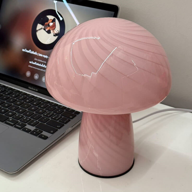 Moderne Minimalistisk Svampebordslampe i Glas til Stemningsbelysning Børnelamper Tech Butik