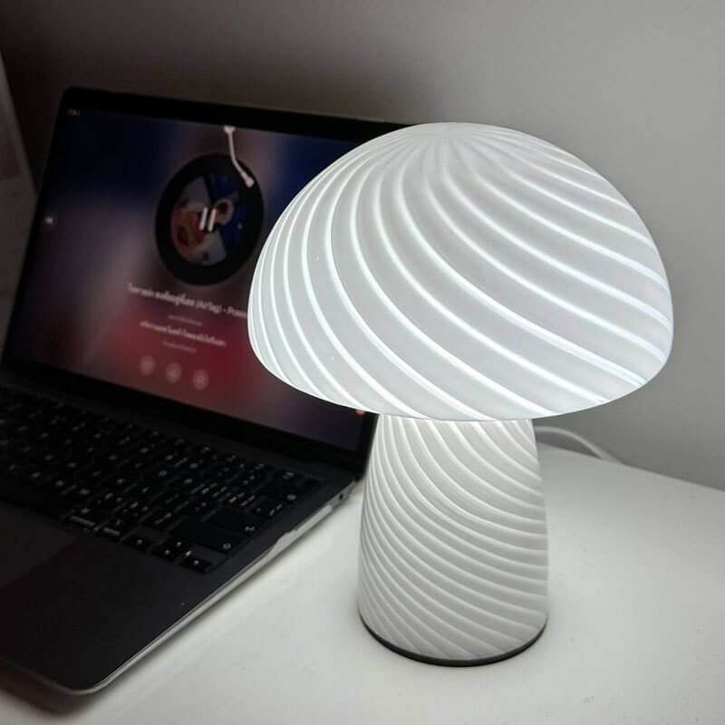 Moderne Minimalistisk Svampebordslampe i Glas til Stemningsbelysning Børnelamper Tech Butik