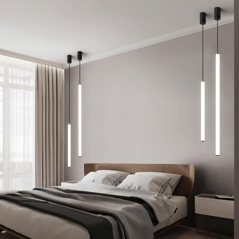 Rod Moderne Nordisk Pendel til Samtidige Interiører Pendellampe Tech Butik 70cm(højde) med 100 cm justerbar kabel Varmt lys 3000K