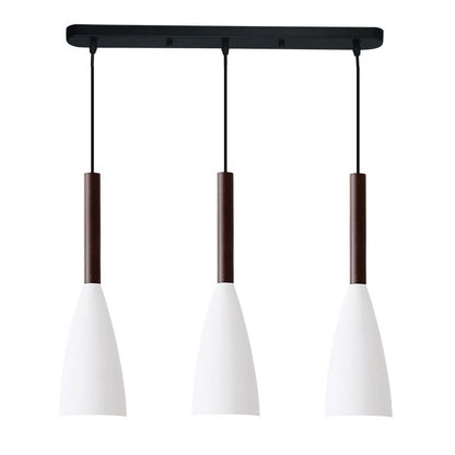 Moderne Nordisk Loftlampe Hængelamper Tech Butik 3 stk Rektangulær Hvid