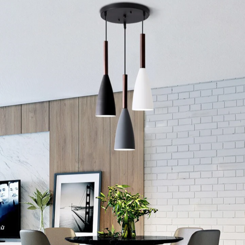 Moderne Nordisk Loftlampe Hængelamper Tech Butik 3 stk rund blanding