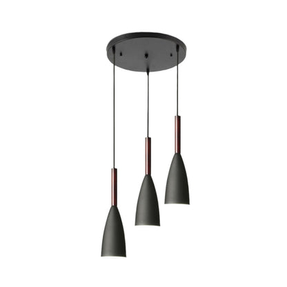 Moderne Nordisk Loftlampe Hængelamper Tech Butik 3 stk rund sort