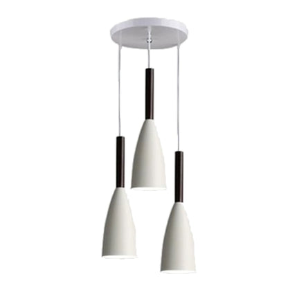 Moderne Nordisk Loftlampe Hængelamper Tech Butik 3 stk runde helt hvide