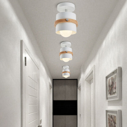 Moderne Nordisk Loftlampe med Roterbart Cylinderdesign Loftlamper Tech Butik Hvid
