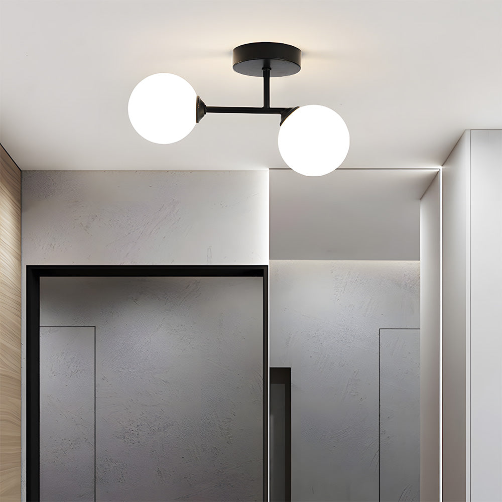 Moderne Nordisk Loftslampe i Glas til Gange og Rum Loftlamper Tech Butik