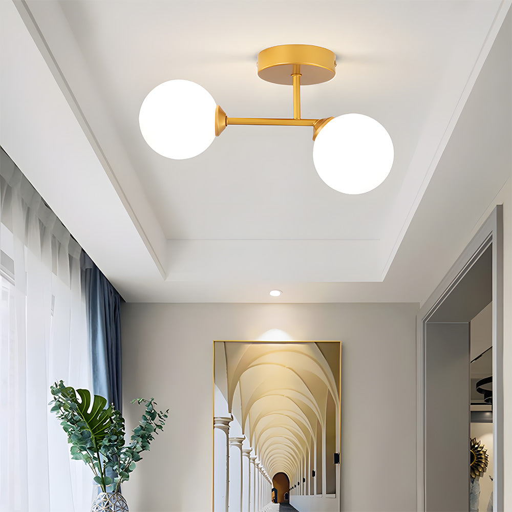 Moderne Nordisk Loftslampe i Glas til Gange og Rum Loftlamper Tech Butik