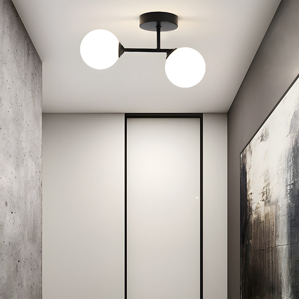 Moderne Nordisk Loftslampe i Glas til Gange og Rum Loftlamper Tech Butik