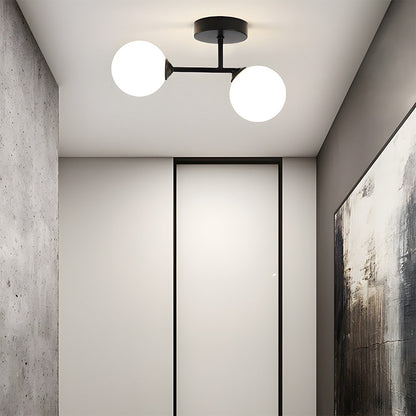 Moderne Nordisk Loftslampe i Glas til Gange og Rum Loftlamper Tech Butik