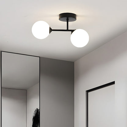 Moderne Nordisk Loftslampe i Glas til Gange og Rum Loftlamper Tech Butik Sort