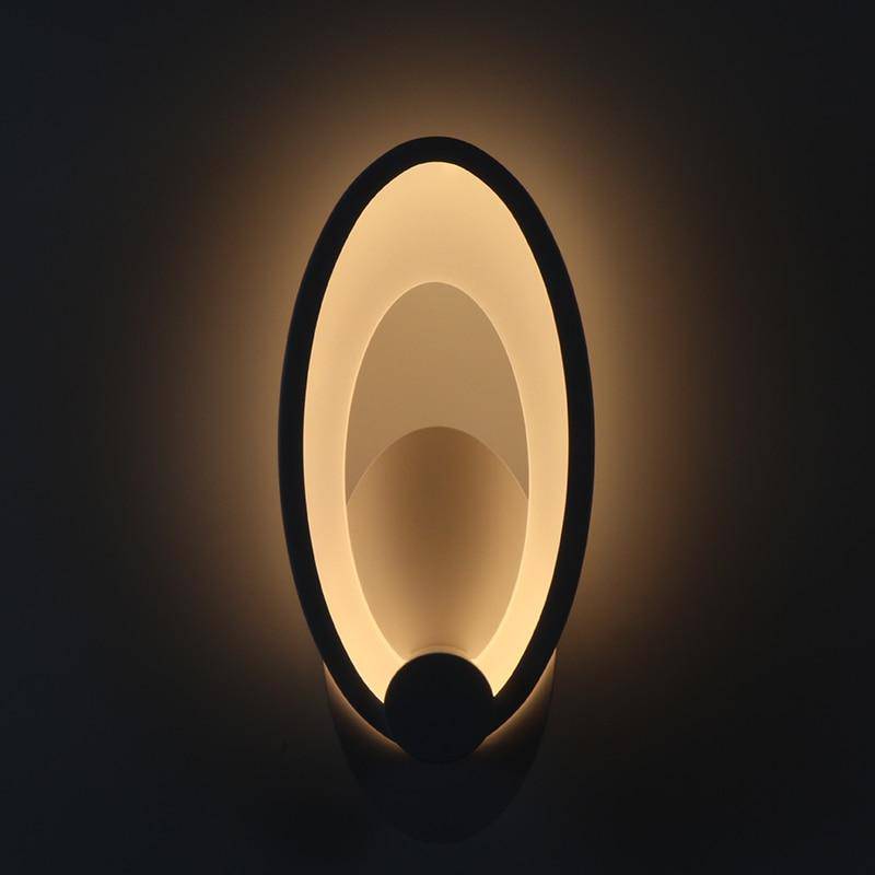 Moderne Oval LED-væglampe til ethvert rum Væglamper Tech Butik Varm Lys