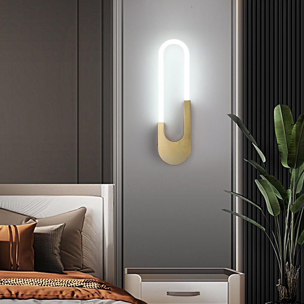 Moderne Oval LED Væglampe Væglamper Tech Butik Guld Hvidt lys