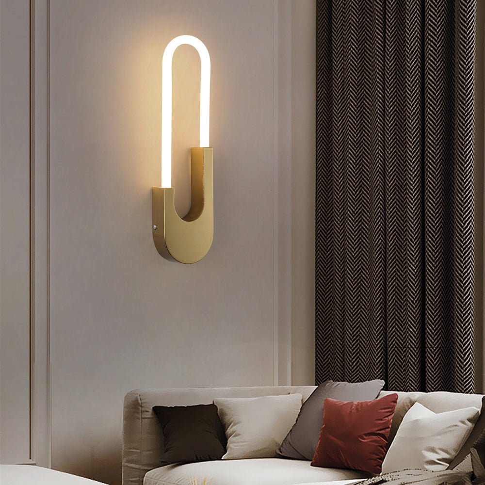 Moderne Oval LED Væglampe Væglamper Tech Butik Guld 3-trins dæmpning