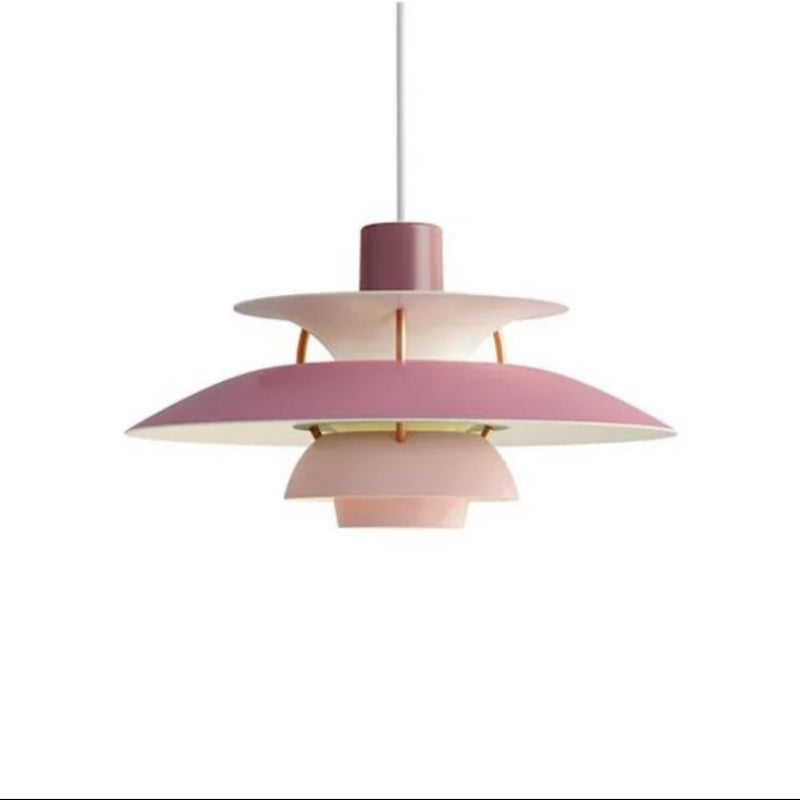 Moderne Paraply-Inspireret LED Loftslampe til Elegante Rum Pendellampe Tech Butik Nuancer af pink Dia50cm
