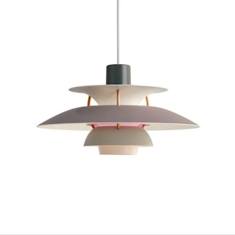 Moderne Paraply-Inspireret LED Loftslampe til Elegante Rum Pendellampe Tech Butik Nuancer af grå Dia50cm
