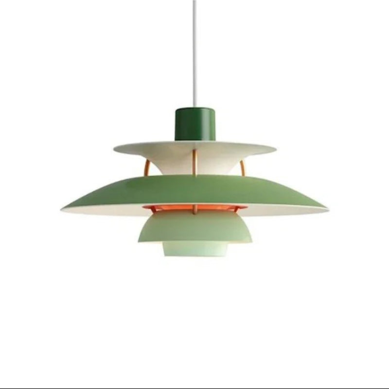 Moderne Paraply-Inspireret LED Loftslampe til Elegante Rum Pendellampe Tech Butik Nuancer af grøn Dia50cm