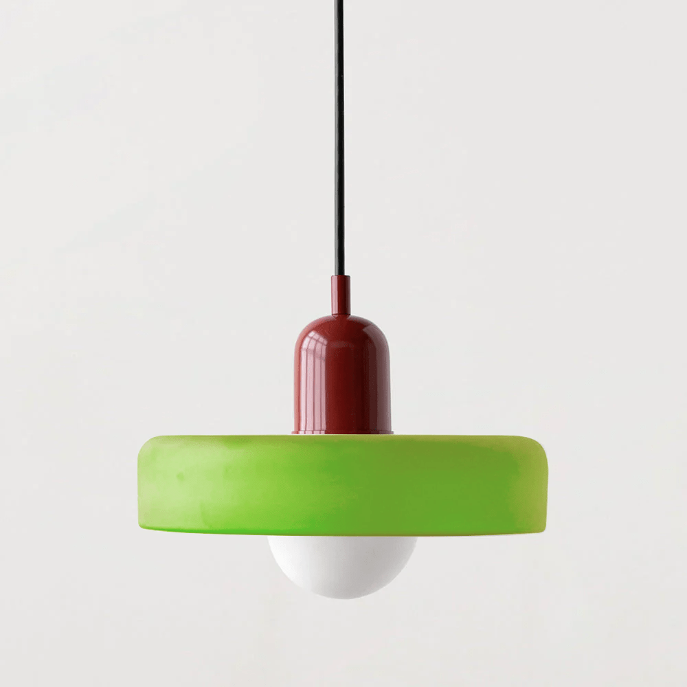 Moderne Pendel i farvet glas