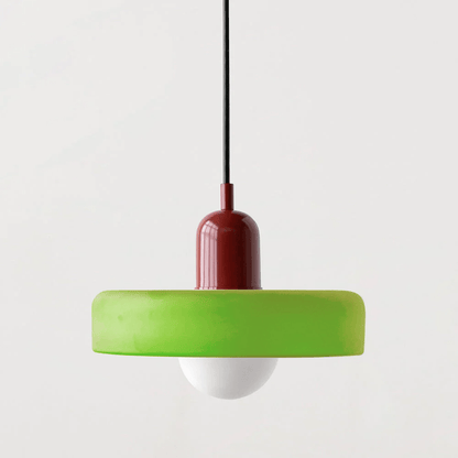 Moderne Pendel i farvet glas