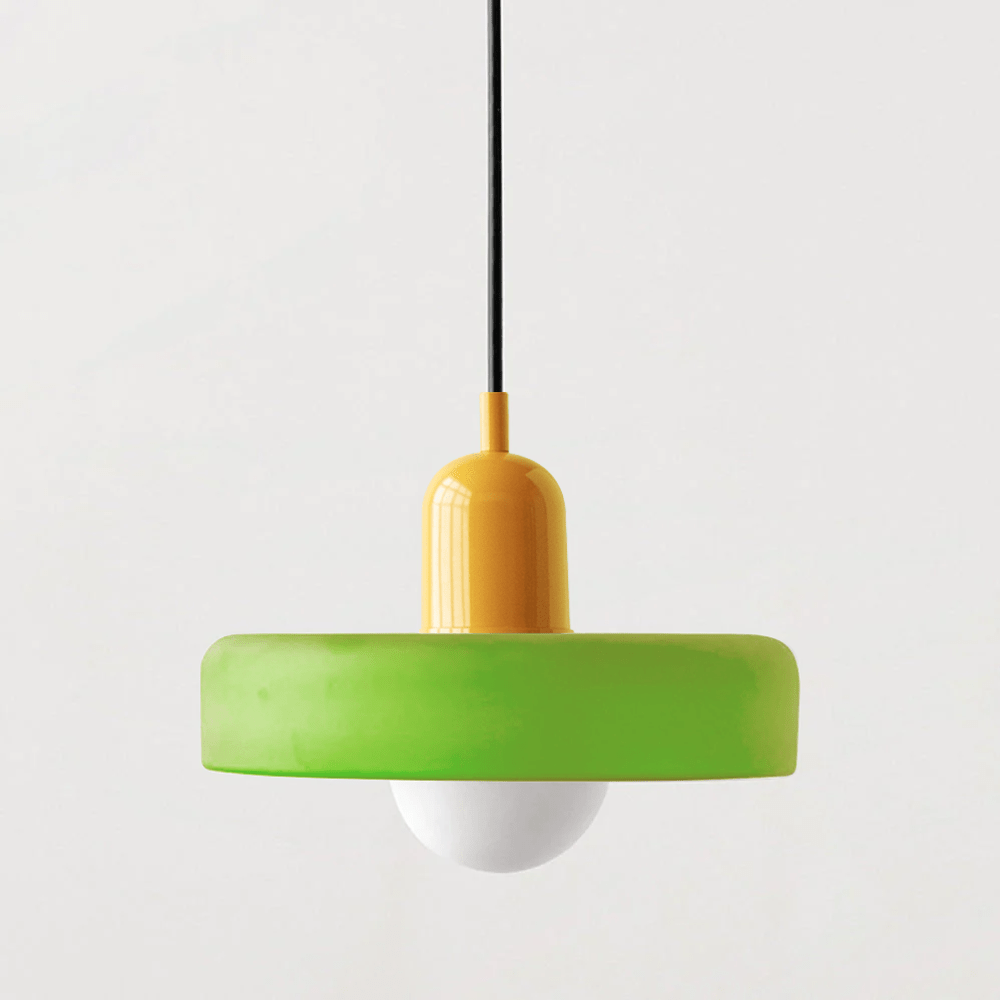 Moderne Pendel i farvet glas