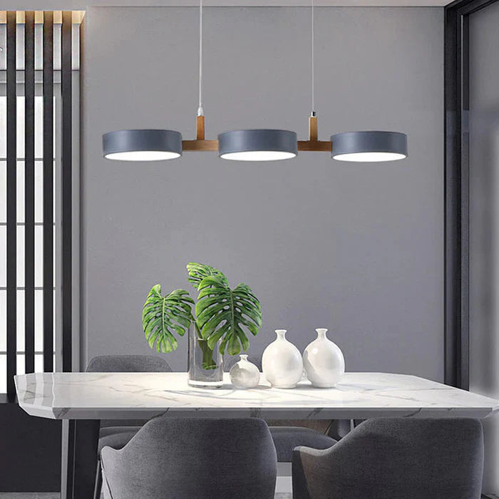 Moderne Pendellampe i Metal med Nordisk Design Pendellamper Tech Butik Grå D77cm*h20cm Varmt lys