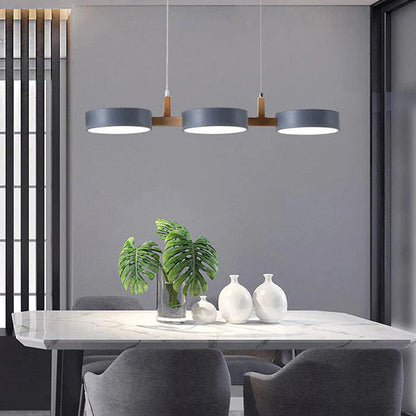 Moderne Pendellampe i Metal med Nordisk Design Pendellamper Tech Butik Grå D77cm*h20cm Varmt lys