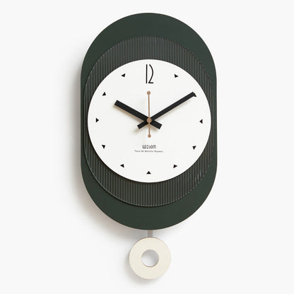Moderne Pendul Vægur – Støjsvagt og Nutidigt Design Vægure Tech Butik Mørk Grøn