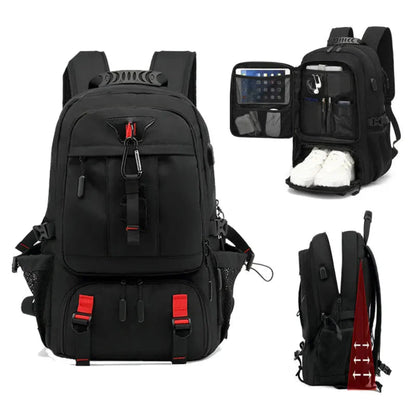 Moderne Rejserygsæk med USB Opladningsport Tasker Tech Butik Rød 50L